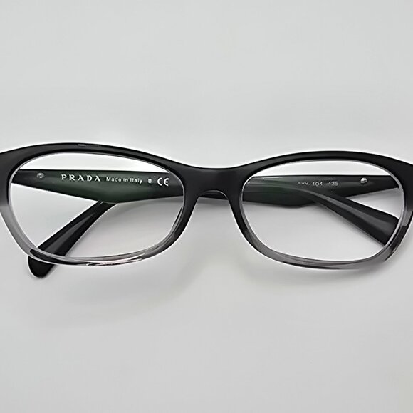 Prada VPR 15P ZYY-1O1 Black Gradient Transparent Eyeglasses Frame Italy 53mm - Picture 11 of 13